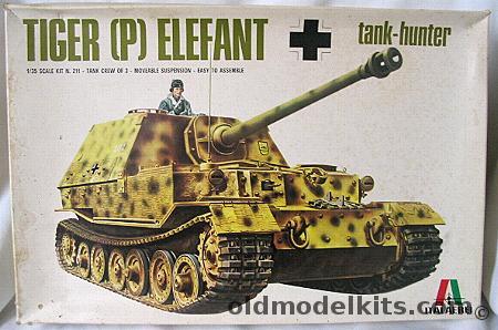 Italaerei 1/35 Sd.Kfz 184s Tiger (P) Elefant Tank Hunter, 211 plastic model kit